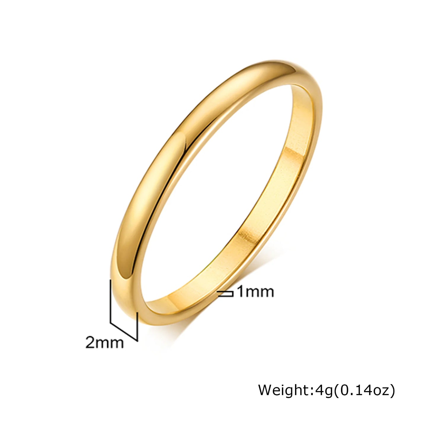 Gold Color Wedding Band Engagement Stainless steel Ring for Women Men US Sizes 4 5 6 7 8 9 10 11 12 13 14 15 Free Shipping