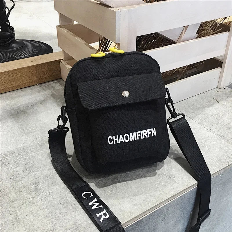 Small Canvas Bag Women's Crossbody Shoulder Bags for Women Messenger Coin Purse Cartoon Cell Phone Shoulder Bags Phone Handbags