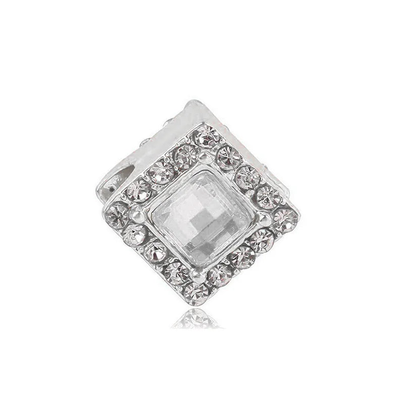 1pc New Fashion Crystal Love Heart Dreamcatcher Charms Beads fit Pandor Bracelets Necklaces For Women DIY Jewelry Accessories