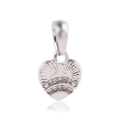 1pc New Fashion Crystal Love Heart Dreamcatcher Charms Beads fit Pandor Bracelets Necklaces For Women DIY Jewelry Accessories