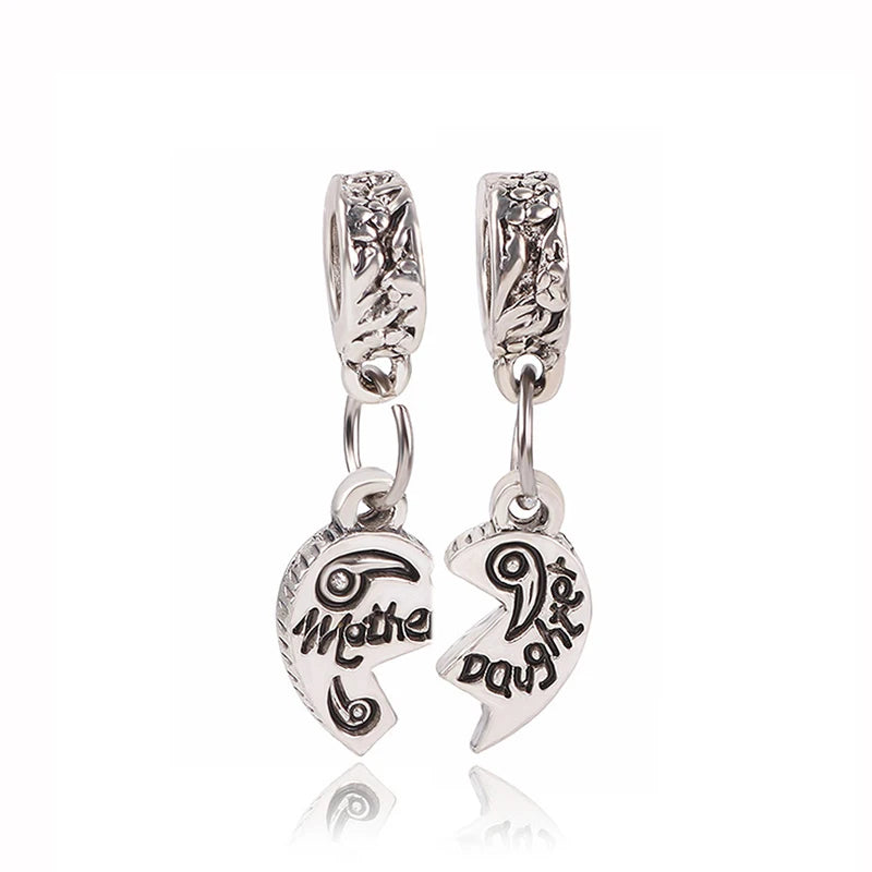 1pc New Fashion Crystal Love Heart Dreamcatcher Charms Beads fit Pandor Bracelets Necklaces For Women DIY Jewelry Accessories