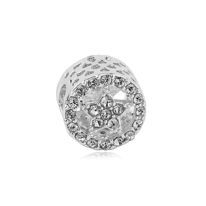 1pc New Fashion Crystal Love Heart Dreamcatcher Charms Beads fit Pandor Bracelets Necklaces For Women DIY Jewelry Accessories