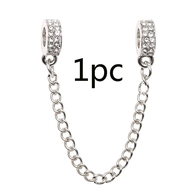 1pc New Fashion Crystal Love Heart Dreamcatcher Charms Beads fit Pandor Bracelets Necklaces For Women DIY Jewelry Accessories