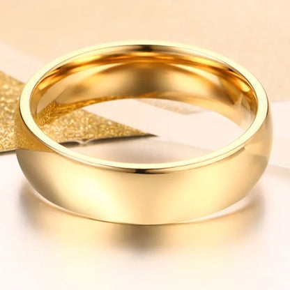 Gold Color Wedding Band Engagement Stainless steel Ring  for Women Men US Sizes 4 5 6 7 8 9 10 11 12 13 14 15 Free Shipping