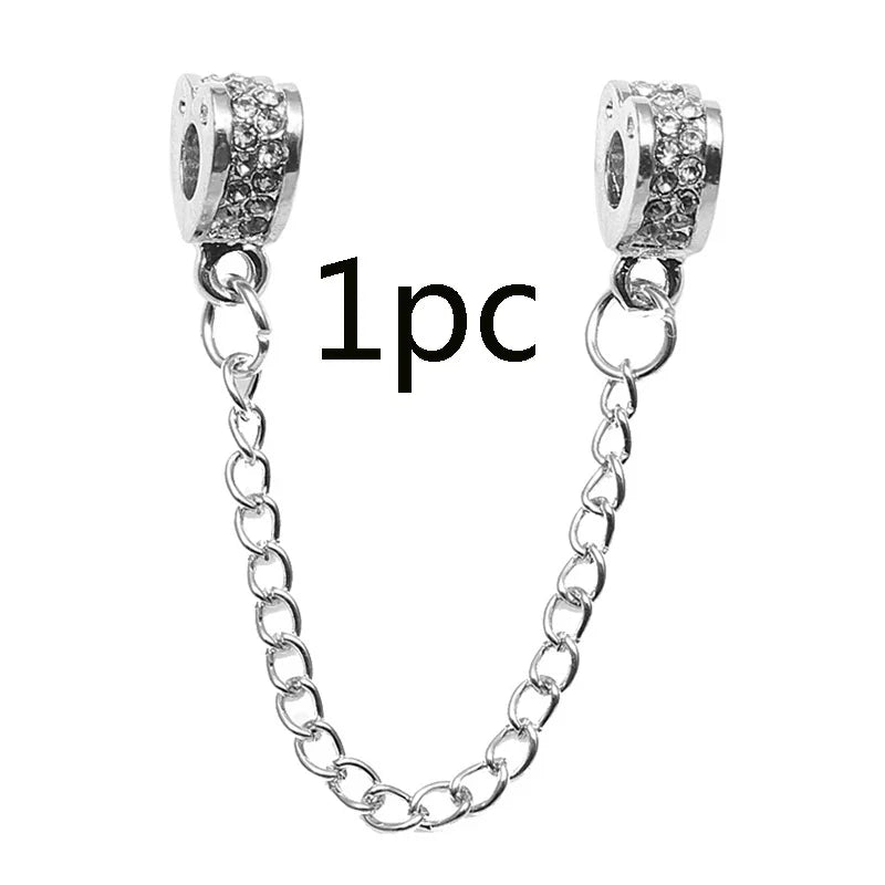 1pc New Fashion Crystal Love Heart Dreamcatcher Charms Beads fit Pandor Bracelets Necklaces For Women DIY Jewelry Accessories