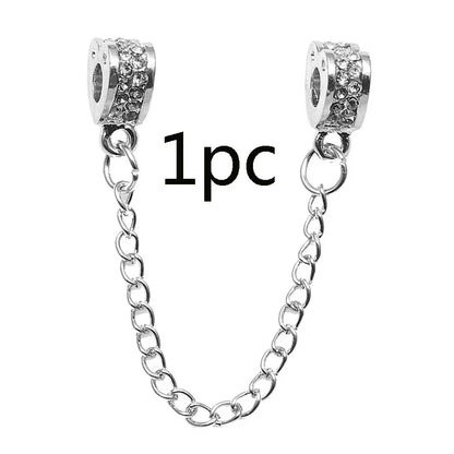 1pc New Fashion Crystal Love Heart Dreamcatcher Charms Beads fit Pandor Bracelets Necklaces For Women DIY Jewelry Accessories