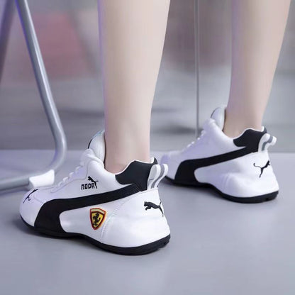 Men's leather surface casual shoes; low-top sports shoes; comfortable white shoes; soft sole men's shoes; new style