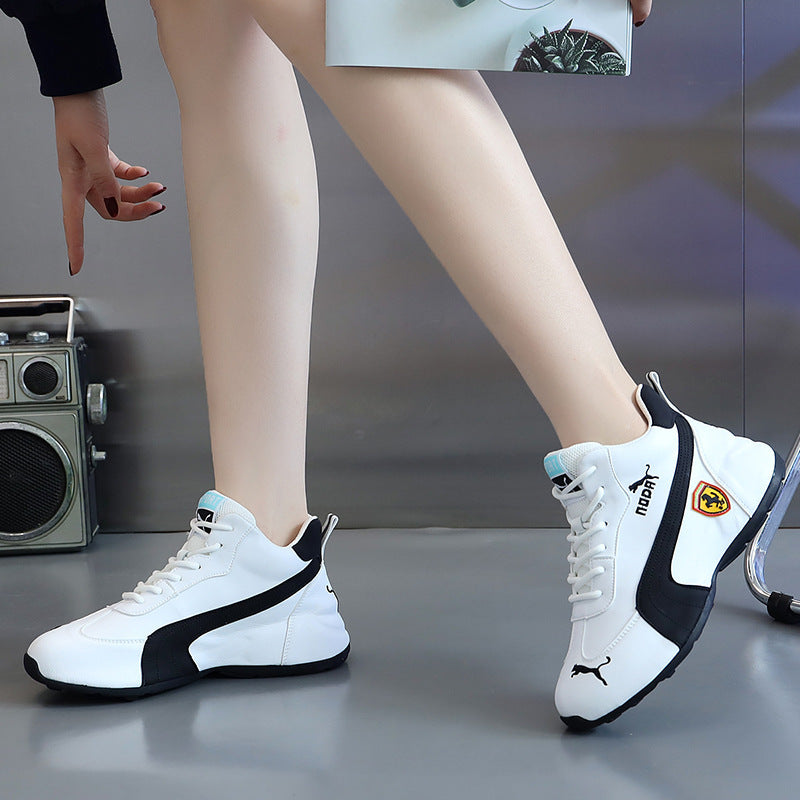 Men's leather surface casual shoes; low-top sports shoes; comfortable white shoes; soft sole men's shoes; new style