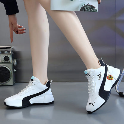 Men's leather surface casual shoes; low-top sports shoes; comfortable white shoes; soft sole men's shoes; new style