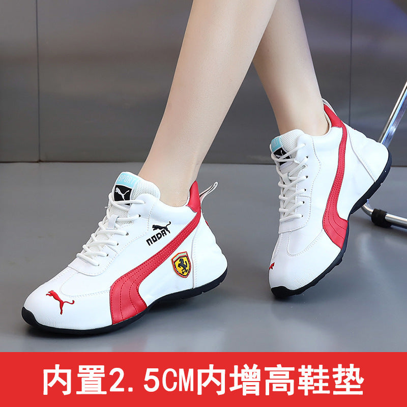 Men's leather surface casual shoes; low-top sports shoes; comfortable white shoes; soft sole men's shoes; new style