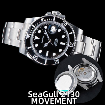 Sugess Watch of Men Diver NH35 Automatic Mechanical Wristwatch Date Sapphire Crystal Luminous Ceramic Bezel Waterproof 200M 2022