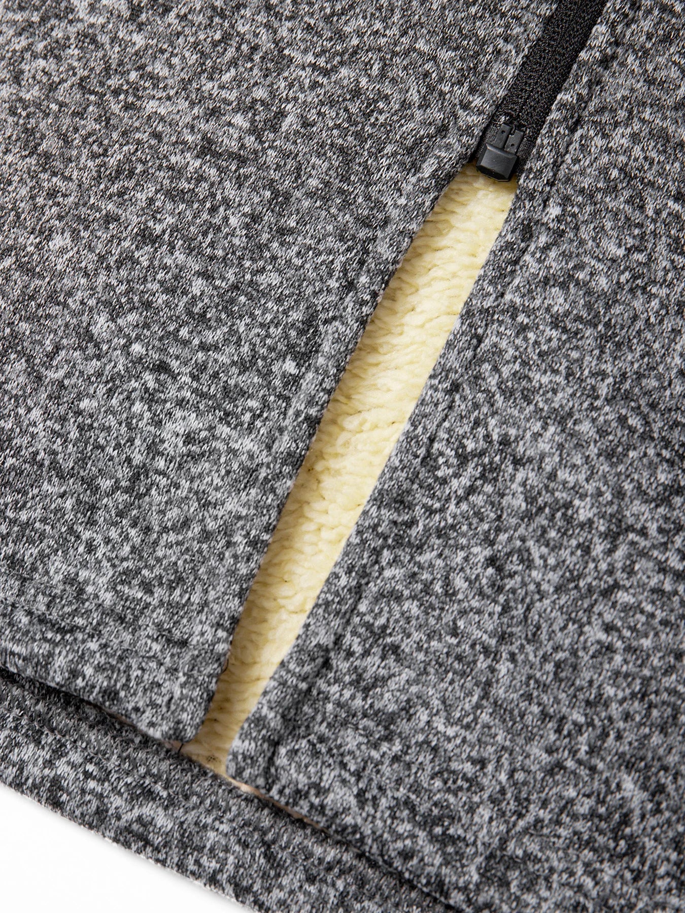 Men's Winter Warm Long Coat Zipper Jacket Zip Windbreaker Thick Fleece Windproof Overcoat Casual Contrast Color Hooded Jacket