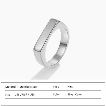 Waterproof Stainless Steel Ring for Women Non-fading Heart Ring Stylish Metal Rings Simple New Jewelry Wholesale Dropshipping