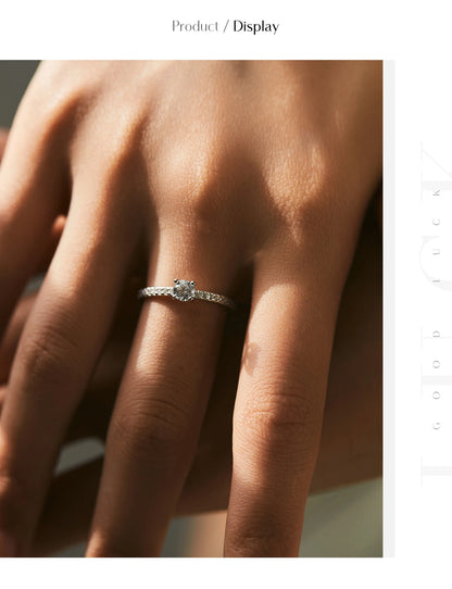 MODIAN D Color Moissanite Ring Delicate Square 925 Sterling Silver Lab Diamond Ring For Women Wedding Statement Jewelry