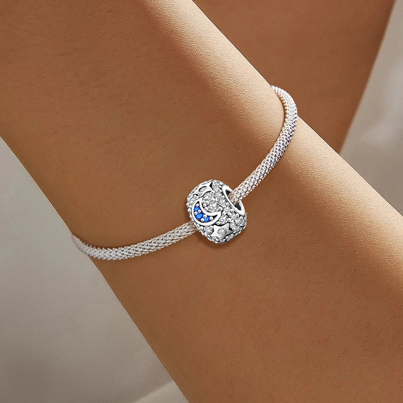 925 Sterling Silver Cute Butterfly Elephant Blue Series Charms Beads Fit Original Pan Bracelet Bangle High Quality DIY Jewelry