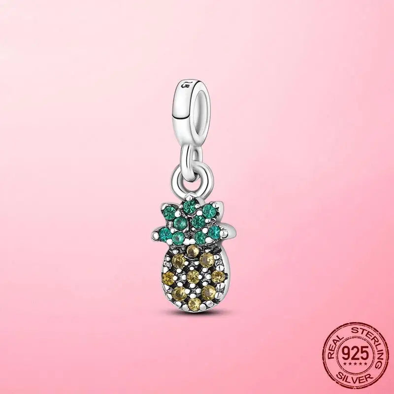 925 Silver My Love Starfish Flamingo Pendant Charm Fit Original Original Me Bracelet DIY Bead Jewelry For Women