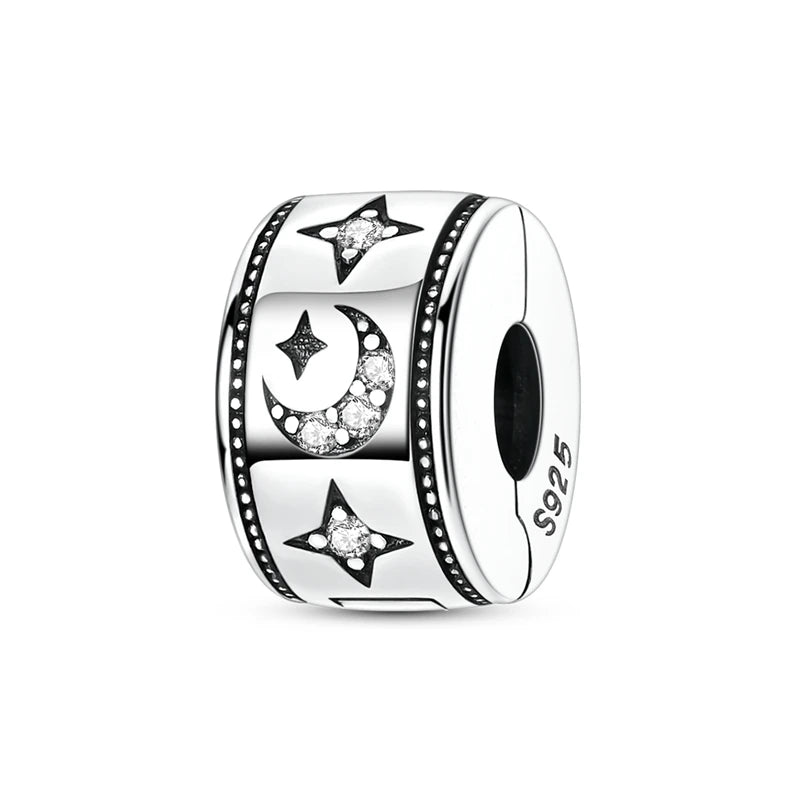 925 Silver Sparkling Cat Dog Charms Pendants Love Family Father Beads Fits Original Bracelet Gift for Women