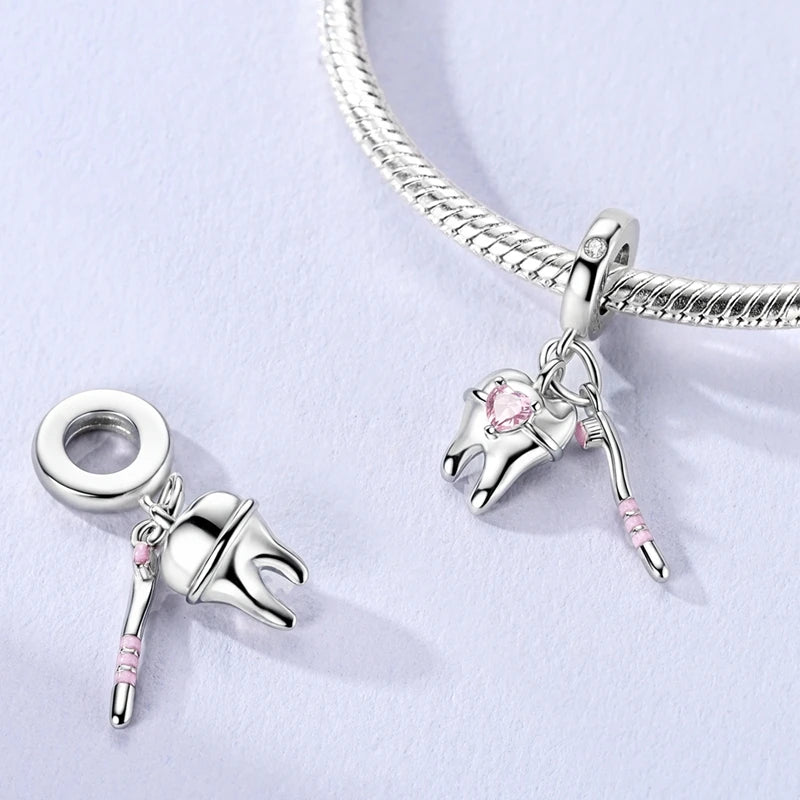 Original Charms Bead Pendant 925 Sterling Silver Cat Paw Bow Girl Cherry Firefly Heart Charm Fit Bracelet DIY Women Jewelry Gift