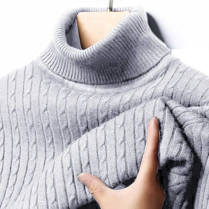 Animal Game Men's Long Sleeve Knit Cold Blouse Outdoor Turtleneck Pullover Sweater Casual Sweater Winter Basic Warm Sweatshirts