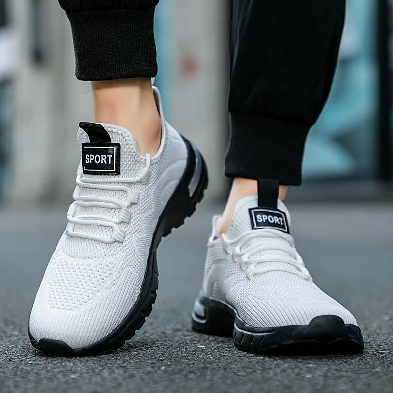 Oiaano Barefoot Man Sport Shoes Mesh Light Breathable Lace-Up Sneakers Causal Soft Sole Leisure Zero Drop Outdoor Work Jogging