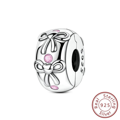 Original Charms Bead Pendant 925 Sterling Silver Cat Paw Bow Girl Cherry Firefly Heart Charm Fit Bracelet DIY Women Jewelry Gift