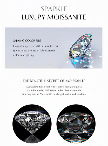 MODIAN Simple Eternity Moissanite Ring 925 Sterling Silver Sparkling Simple Thin Wedding Band Rings For Women Fine Jewelry