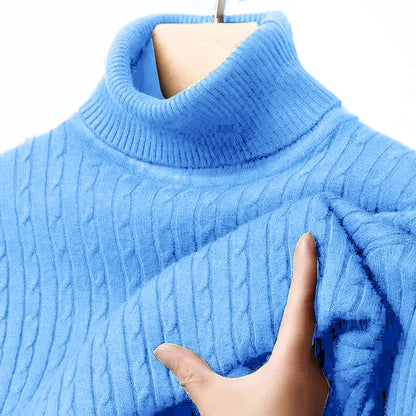 Animal Game Men's Long Sleeve Knit Cold Blouse Outdoor Turtleneck Pullover Sweater Casual Sweater Winter Basic Warm Sweatshirts