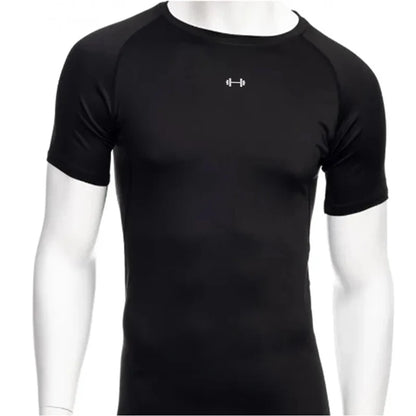 Men Sport T-shirt Quick Dry Bodybuilding Running Shirt Short Sleeve Compression Tops Gym T Shirt Fitness Male Jogging Tracksuit