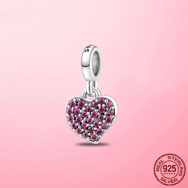 925 Silver My Love Starfish Flamingo Pendant Charm Fit Original Original Me Bracelet DIY Bead Jewelry For Women