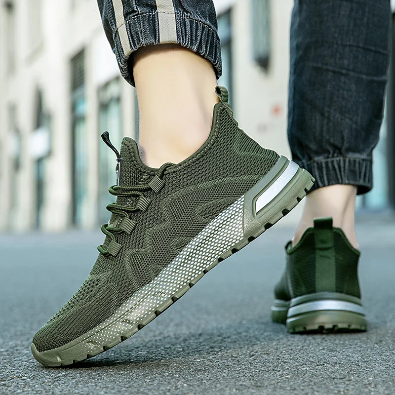 Oiaano Barefoot Man Sport Shoes Mesh Light Breathable Lace-Up Sneakers Causal Soft Sole Leisure Zero Drop Outdoor Work Jogging