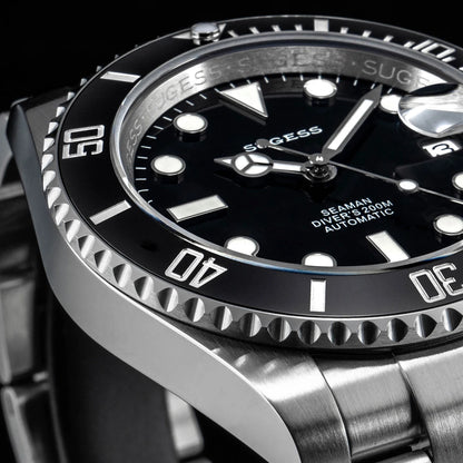 Sugess Watch of Men Diver NH35 Automatic Mechanical Wristwatch Date Sapphire Crystal Luminous Ceramic Bezel Waterproof 200M 2022