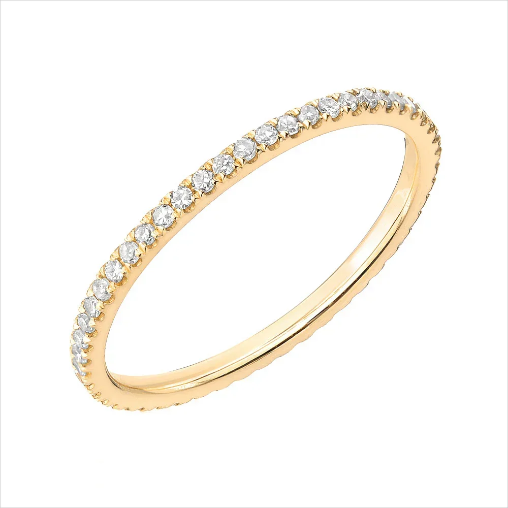 1/3PCS Thin Dainty Stackable Ring Mariasz Minimalist Full Eternity Band Cubic Zirconia Gold Color Plated Pave Rings for Women