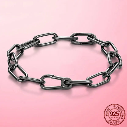 Original Gold Color Me Bracelet 925 Silver Me Lobster Clasp Chain Link Femme Bracelet For Women Jewelry Gift Pulseira