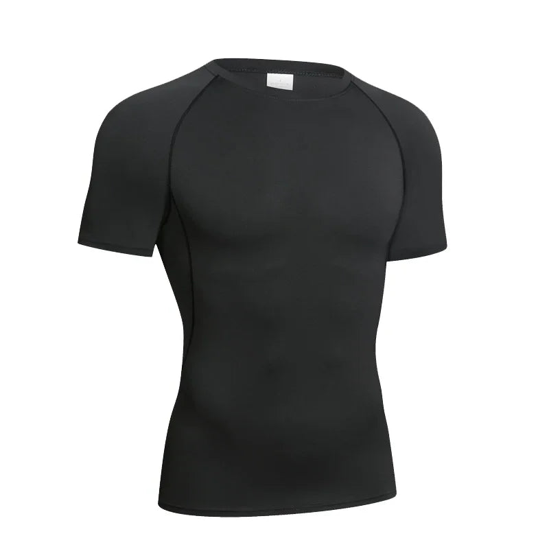 Sport T-shirt Men Compression Running Shirt Elastic Long Sleeve Fitness Athletic Top Gym Workout Undershirt Sportwear