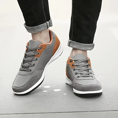 YRZL Men Shoes Spring Autumn Waterproof Walking Sneakers Leisure Male Leather Sports Shoes Non-Slip Footwear Tennis for Men