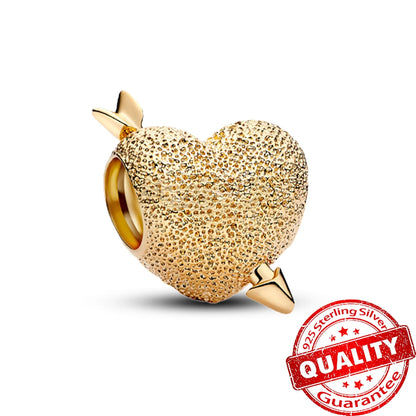 Gold Series 925 Sterling Silver Firefly Leopard Seahorse Crystal Ball Flower Charm Fit DIY Bracelet Necklace Boutique Party Gift