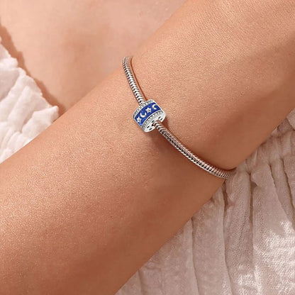 925 Sterling Silver Cute Butterfly Elephant Blue Series Charms Beads Fit Original Pan Bracelet Bangle High Quality DIY Jewelry