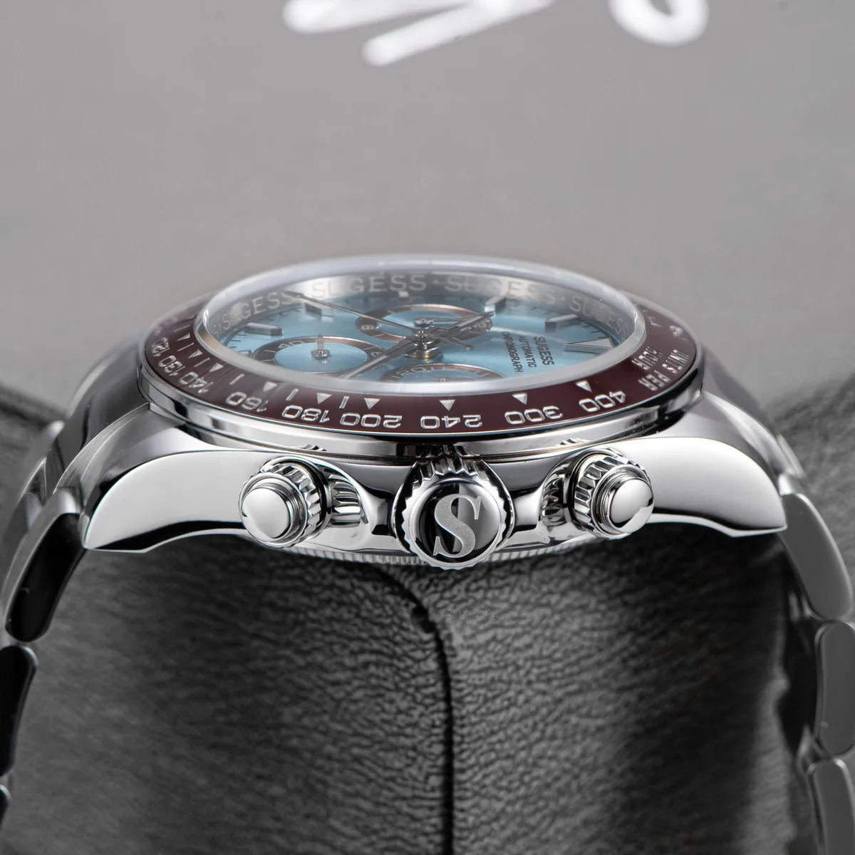 Sugess Diving Mens Watch Panda Automatic Mechanical Chronograph Peacock SL4801 Movement Wristwatch Waterproof Ceramic Bezel New