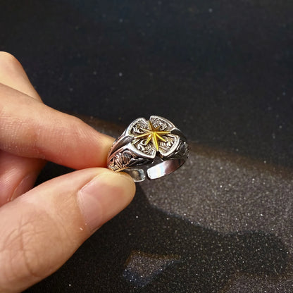 Retro Polaris North Star Adjustable Open Ring For Men Punk Gothic Edgy Copper Jewelry Unisex Accessories Good Fortune Love Gift