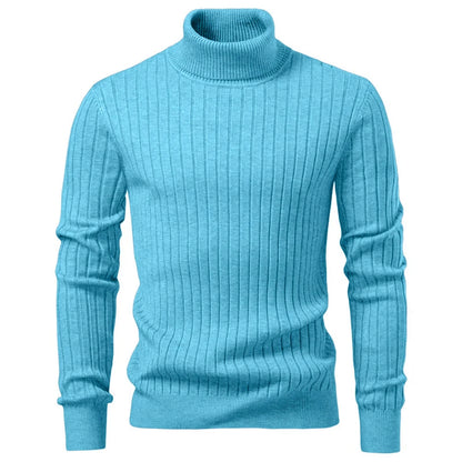 Animal Game Men's Cold Blouse Casual Sweaters Woolen Turtleneck Sweater Stripe Pullover Knitwear Warm Outdoor Jerseys Basic Tops