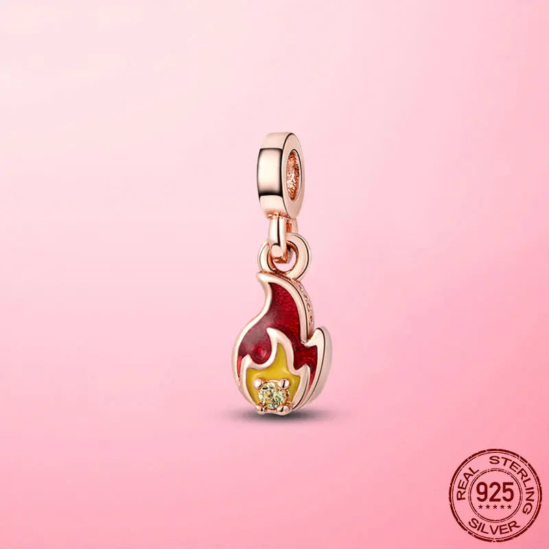 925 Silver My Love Starfish Flamingo Pendant Charm Fit Original Original Me Bracelet DIY Bead Jewelry For Women