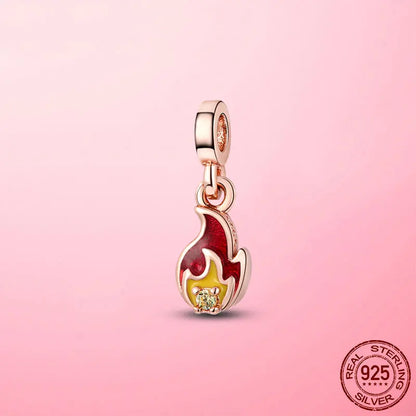 925 Silver My Love Starfish Flamingo Pendant Charm Fit Original Original Me Bracelet DIY Bead Jewelry For Women