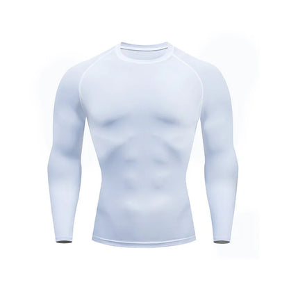 Sport T-shirt Men Compression Running Shirt Elastic Long Sleeve Fitness Athletic Top Gym Workout Undershirt Sportwear