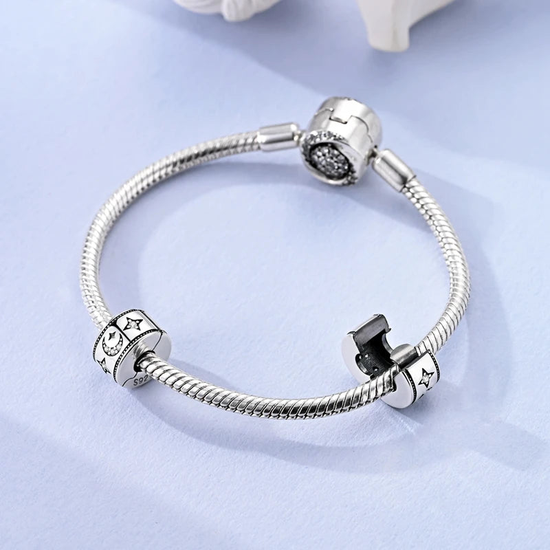 925 Silver Sparkling Cat Dog Charms Pendants Love Family Father Beads Fits Original Bracelet Gift for Women