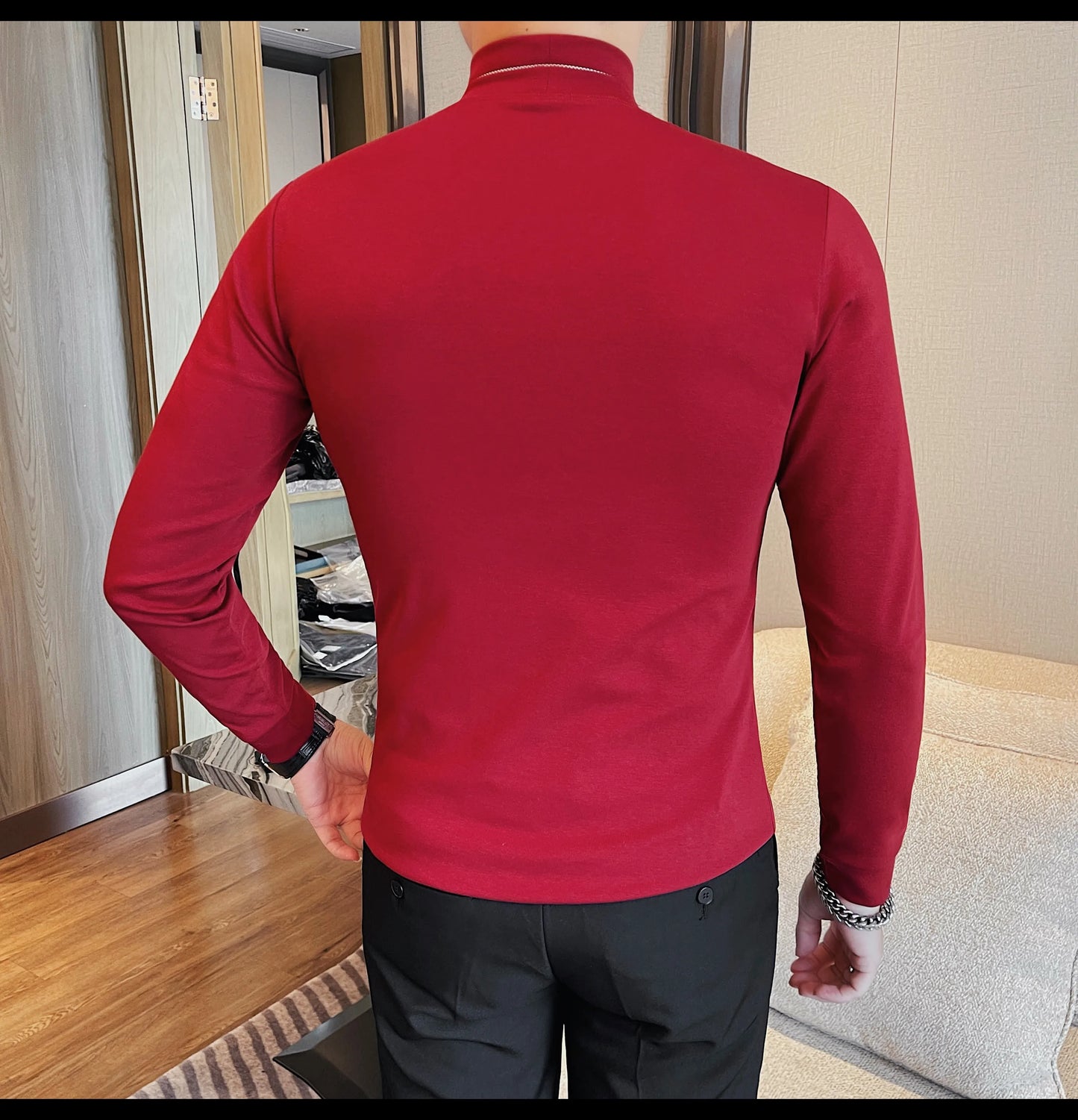 Men's T Shirts Autumn Winter New Turtleneck Long Sleeve T-Shirts For Men Clothing 2025 Slim Fit Casual Basic Tee Shirt Homme 5XL