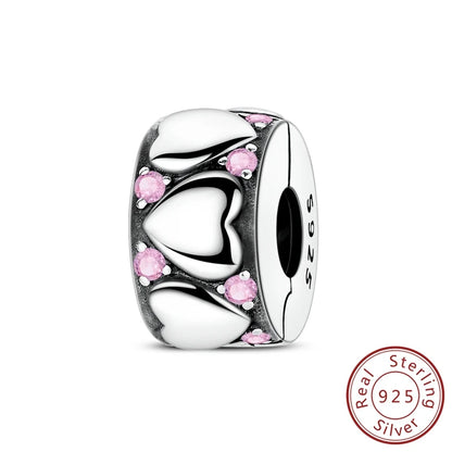 Original Charms Bead Pendant 925 Sterling Silver Cat Paw Bow Girl Cherry Firefly Heart Charm Fit Bracelet DIY Women Jewelry Gift