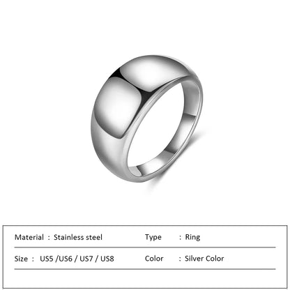 Waterproof Stainless Steel Ring for Women Non-fading Heart Ring Stylish Metal Rings Simple New Jewelry Wholesale Dropshipping