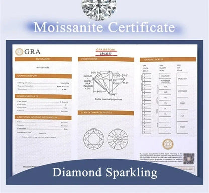 Luxury 100% Real 18k Gold Ring Women's Six-claw Diamond Ring 6.5mm Round 1ct 1 karat Moissanite Wedding Ring