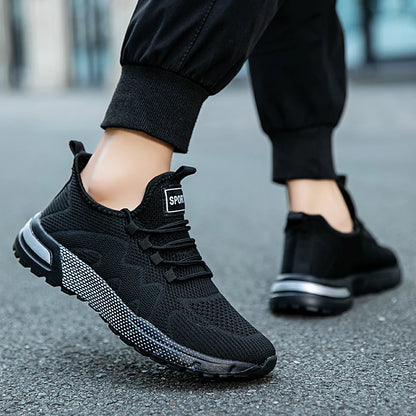 Oiaano Barefoot Man Sport Shoes Mesh Light Breathable Lace-Up Sneakers Causal Soft Sole Leisure Zero Drop Outdoor Work Jogging