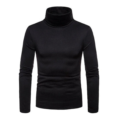 Winter Mens Turtleneck Sweaters Casual Thermal Long Sleeve Slim Fit Pullovers Stretch Basic Tops Sweatshirt Jumper Autumn TShirt